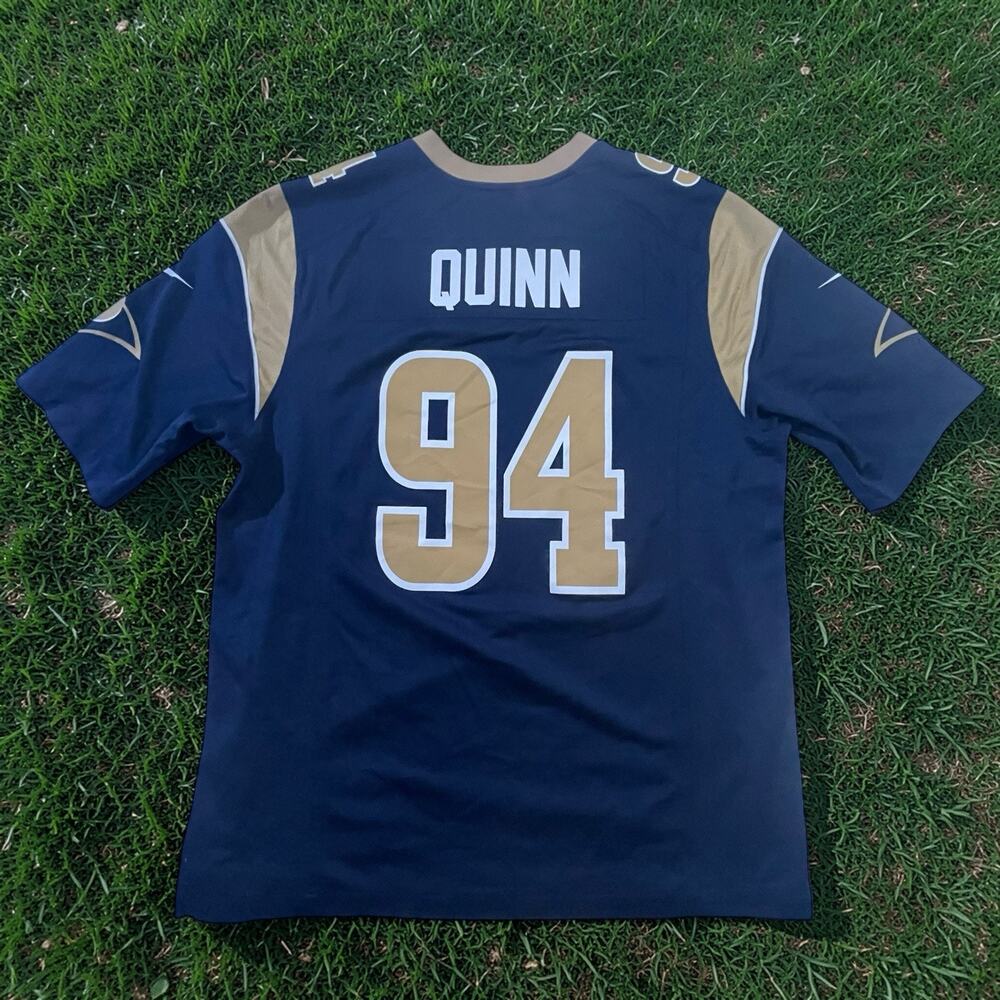 Nike On Field Robert Quinn NFL St. Louis Rams Navy Blue Home Jersey Men’s Large